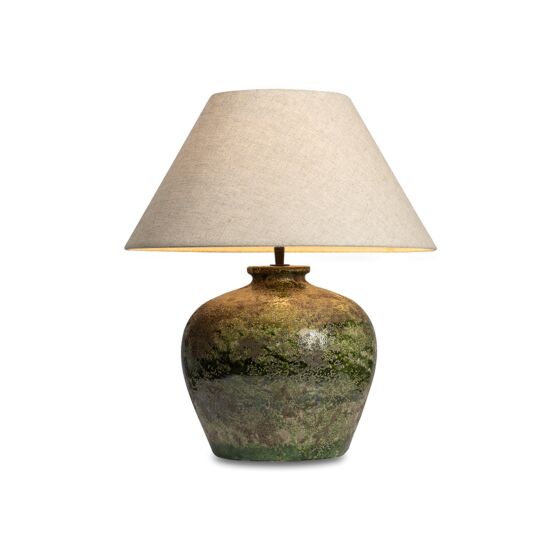 Small Green Jarro Jug Lamp & Shade