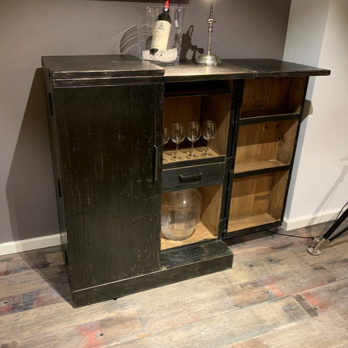 Black Wine Cabinet