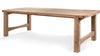 Wooden dining table on a white background