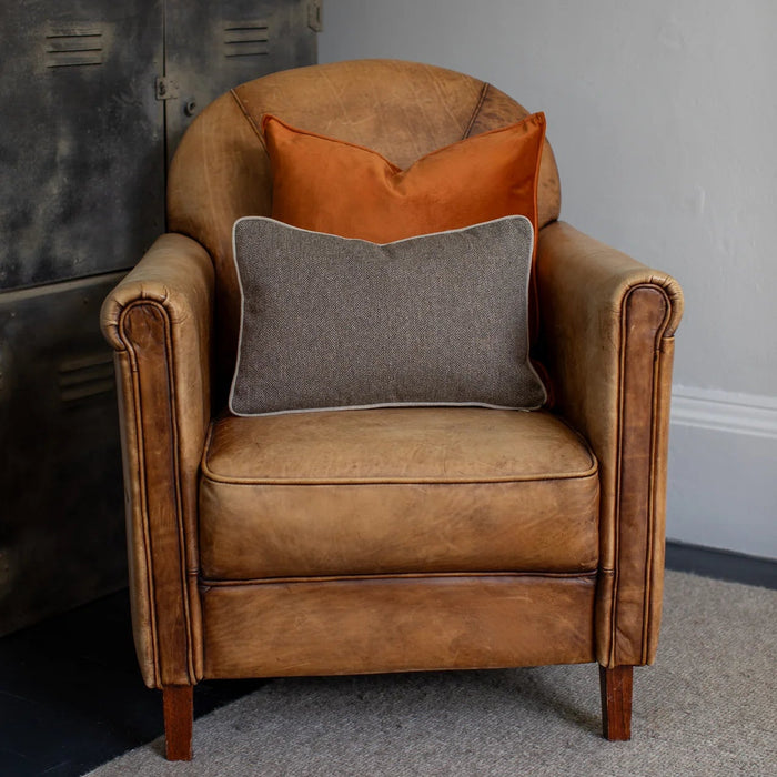 Jasper Square Cushion Burnt Orange