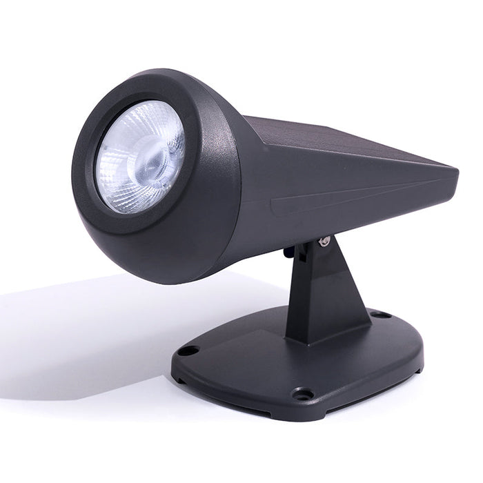 Carbon grey outdoor spotlight on a white background