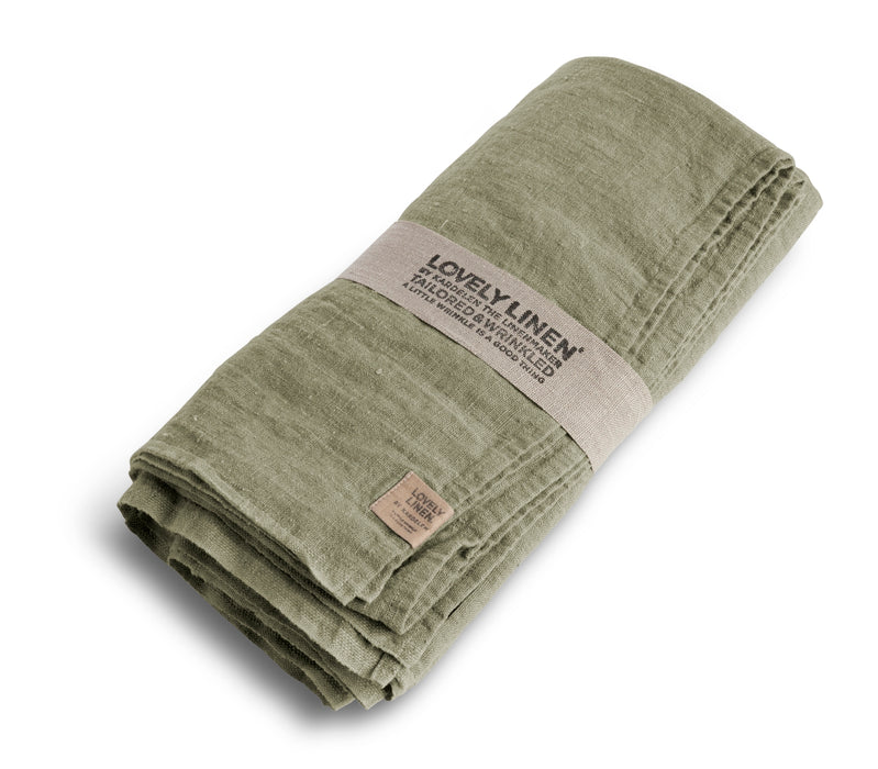 Large Linen Tablecloth Avocado