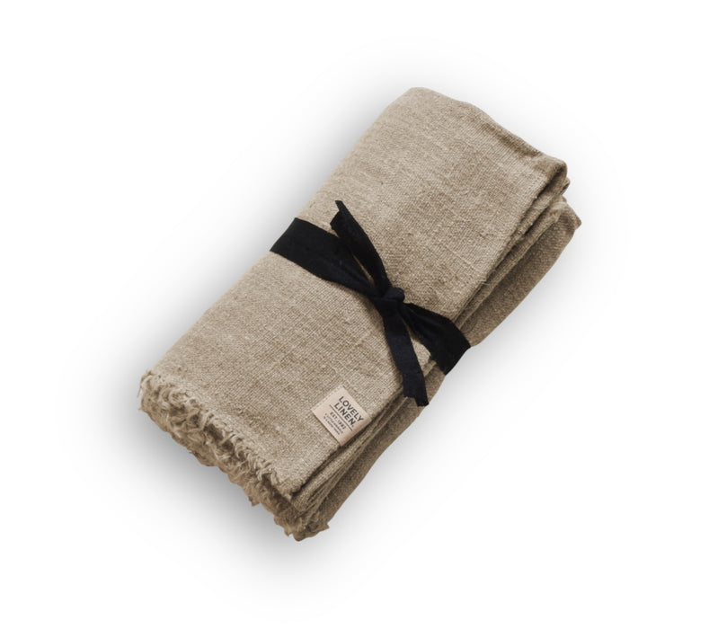 Rustic Linen Tablecloth Natural Beige