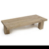 Teak dovetail coffee table on a white background