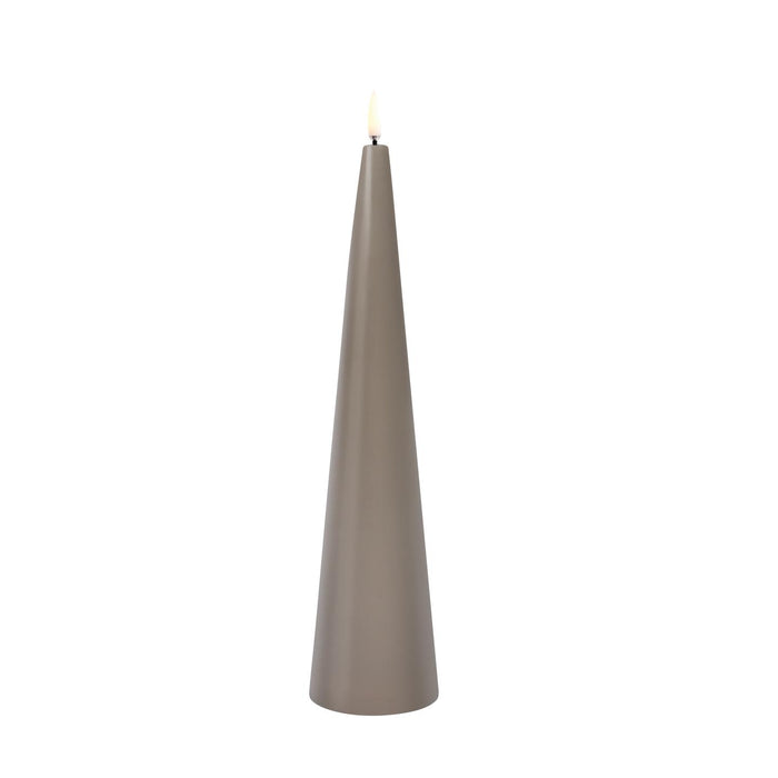 LED Sandstone Cone Candle Large