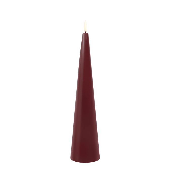 LED Wine Red Cone Candle Large