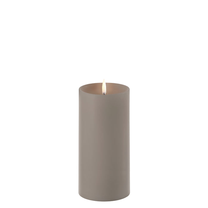 Rustic LED Pillar Candle Medium