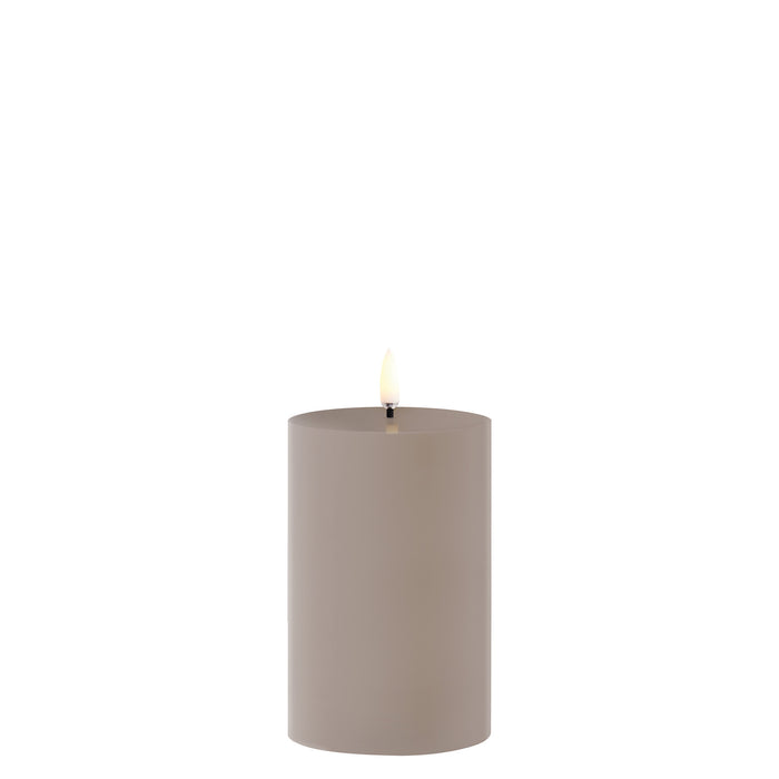 Outdoor LED Pillar Candle Sandstone Medium