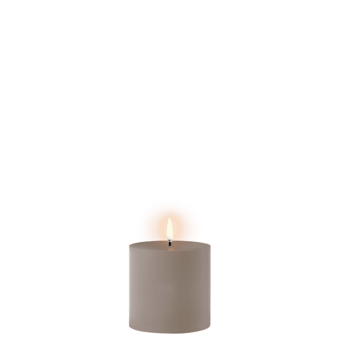 Outdoor LED Pillar Candle Sandstone Small