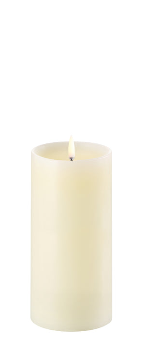 Rustic LED Pillar Candle Medium