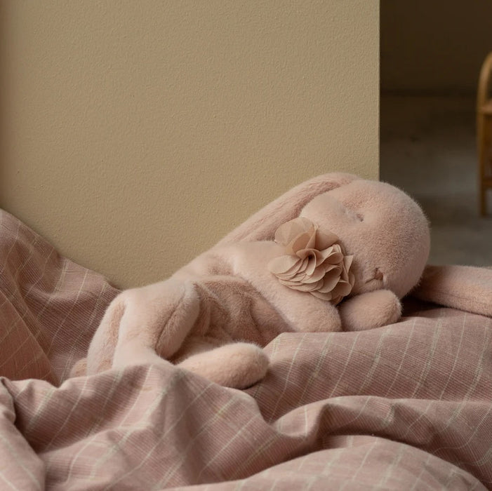 Plush Sleeping Bunny Powder Pink – Small