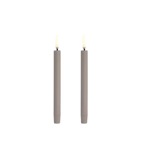 LED Mini Taper Candle x 2 – Sandstone