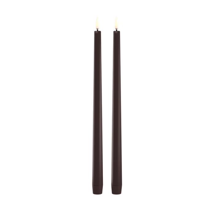 LED Slim Taper Candle x 2 – Dusty Mulberry